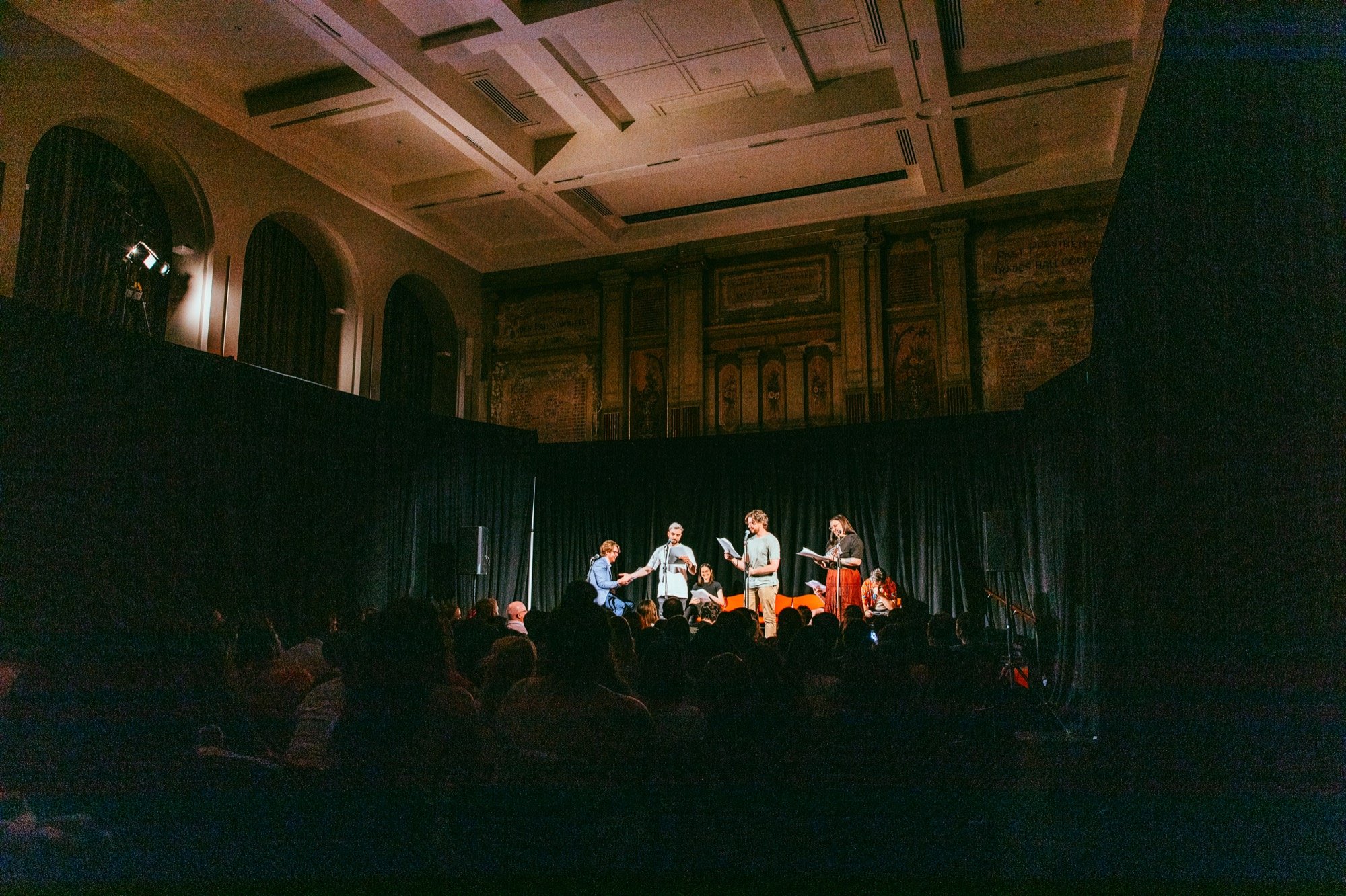Lost in Translation on stage in Solidarity Hall at the Trades Hall in Melbourne